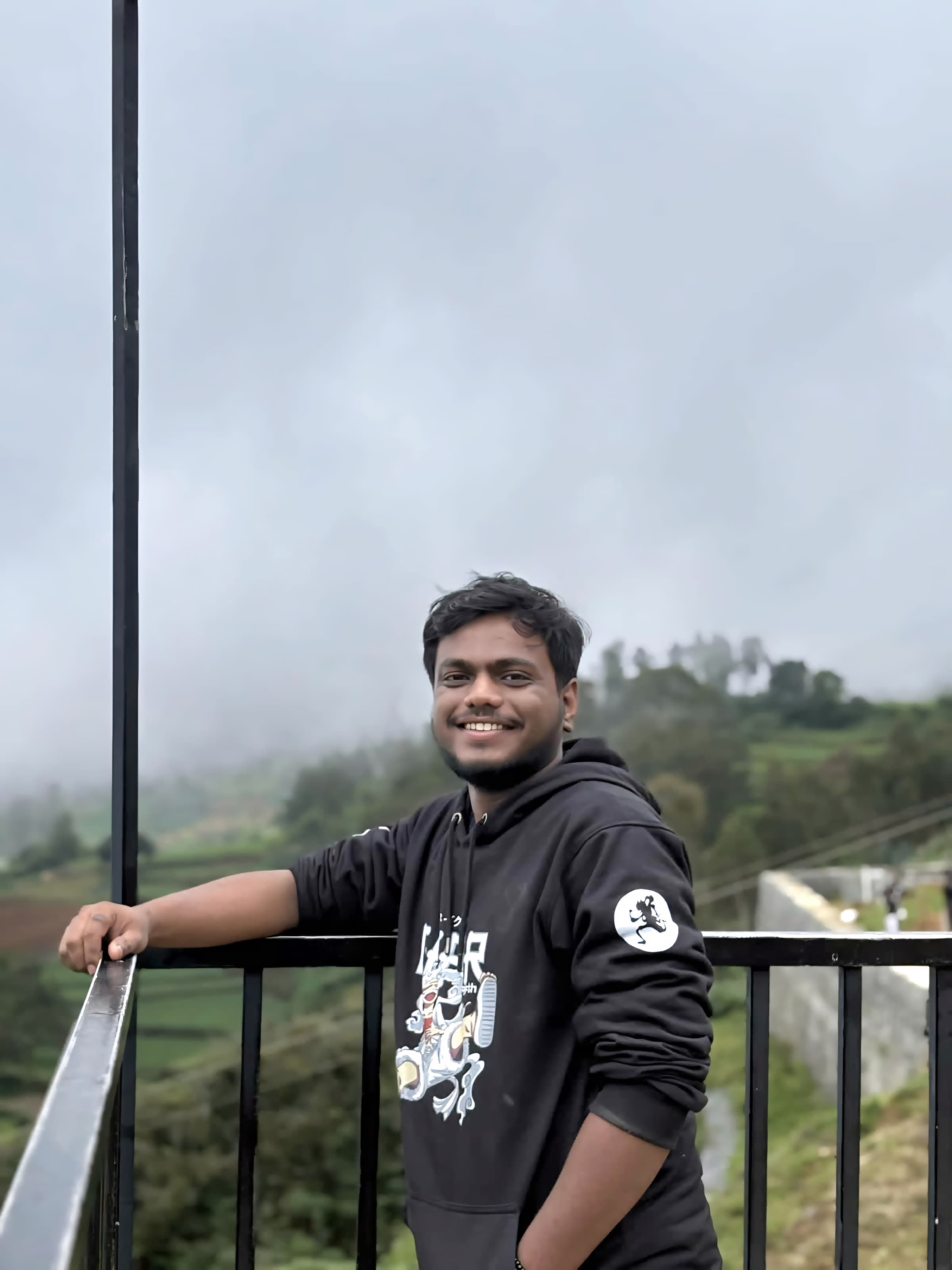 Achuth Ram in engineering workspace